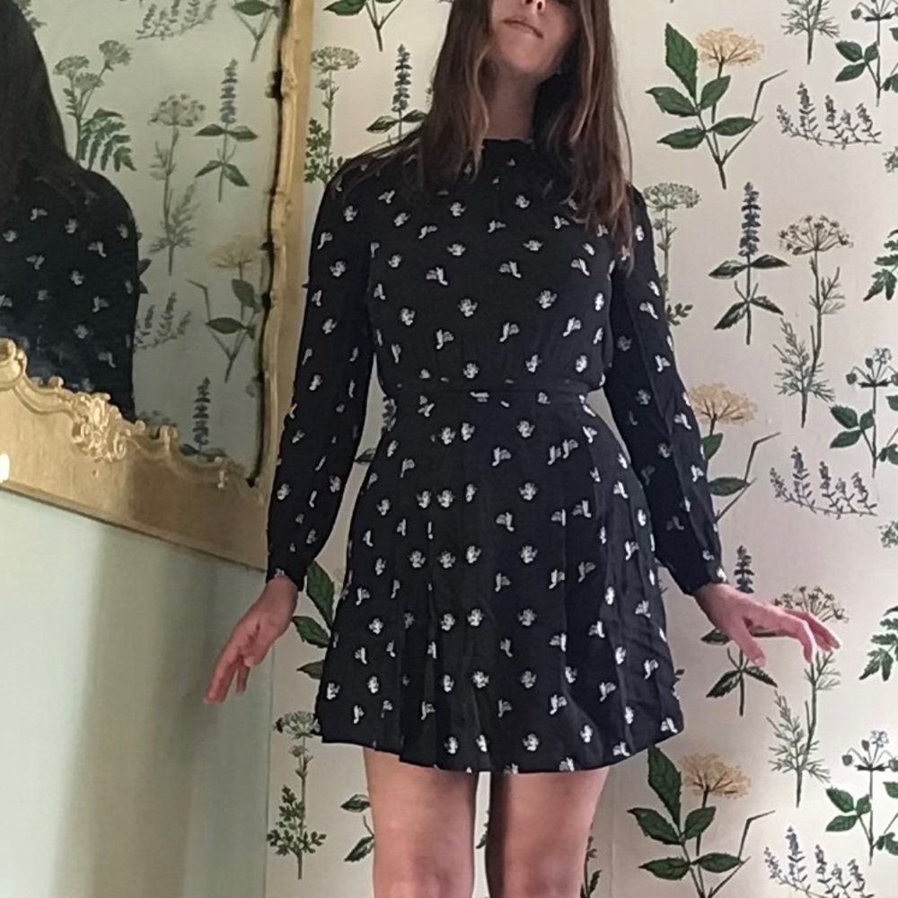 & Other Stories Navy Print Dress